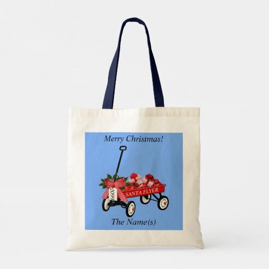 Christmas Goodie Bag Toy Wagon Tote Bags Tragetasche (Rückseite)
