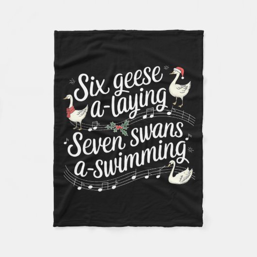 Christmas Goose 67 6 Geese A Laying 7 Swans A Swim Fleecedecke (Vorderseite)