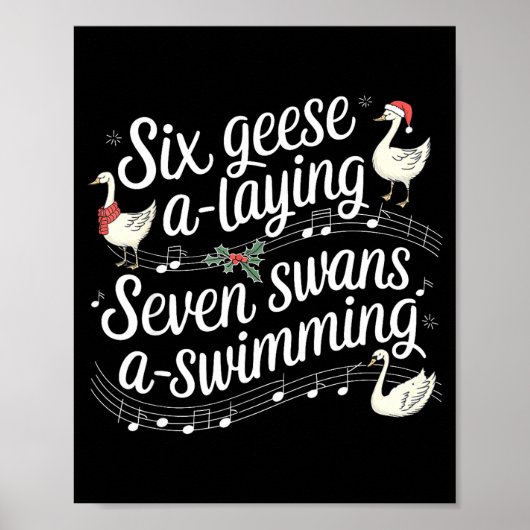 Christmas Goose 67 6 Geese A Laying 7 Swans A Swim Poster (Vorne)