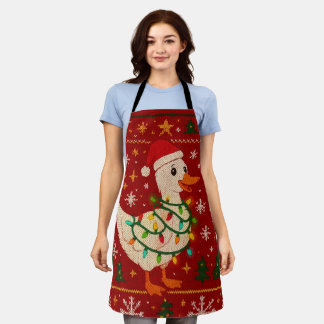Christmas Goose Apron – Cute Holiday Goose Schürze
