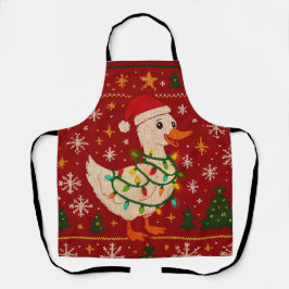 Christmas Goose Apron – Cute Holiday Goose  Schürze