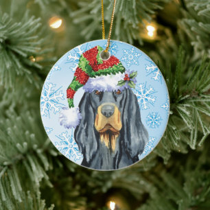 Christmas Gordon Setter Keramik Ornament
