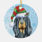 Christmas Gordon Setter Keramik Ornament (Vorne)