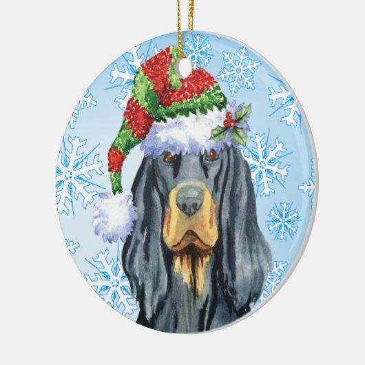 Christmas Gordon Setter Keramik Ornament (Links)
