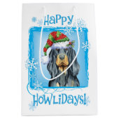 Christmas Gordon Setter Mittlere Geschenktüte (Vorderseite)
