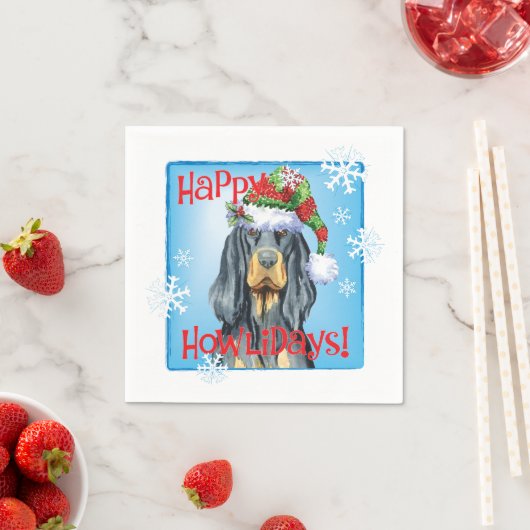 Christmas Gordon Setter Serviette (Beispiel)