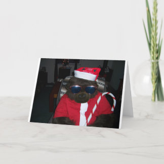 Christmas Gorilla Santa Claus Feiertagskarte