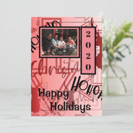 Christmas Graffiti Feiertagskarte (Stehend Vorderseite)