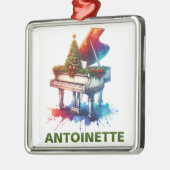 Christmas Grand Piano Custom Name Ornament Aus Metall (Links)