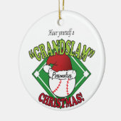 Christmas Grand Slam Baseball Keramikornament (Links)