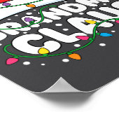 Christmas Grandma Claus Santa Hat Christmas Lights Poster (Ecke)