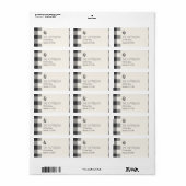 Christmas Gray Buffalo Karierte Rücksendeadresse Adressaufkleber (Vorne)