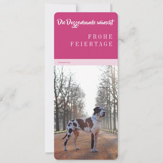 Christmas Great Dane Cards Feiertagskarte (Vorderseite)