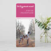 Christmas Great Dane Cards Feiertagskarte (Stehend Vorderseite)