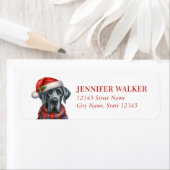 Christmas Great Dane Dog Rücksendeadressen-Aufkleb (Insitu)