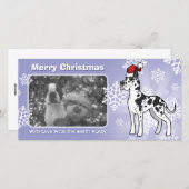 Christmas Great Dane Feiertagskarte (Vorne/Hinten)