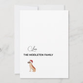 Christmas Great Dane Hund frohe Grüße Grünen Karte (Rückseite)