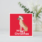 Christmas Great Dane Hund frohe Grußkarte (Stehend Vorderseite)