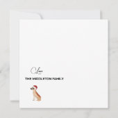 Christmas Great Dane Hund frohe Grußkarte (Rückseite)