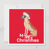 Christmas Great Dane Hund frohe Grußkarte (Vorderseite)
