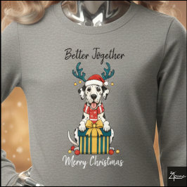 Christmas Great Dane Reindeer Gift Graphic Tri-Blend Shirt