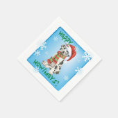 Christmas Great Dane Serviette (Ecke)