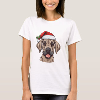Christmas Great Dane T - Shirt - Fawn