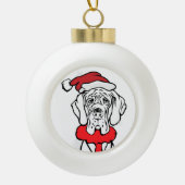 Christmas Great Dane Typ Keramik Kugel-Ornament (Vorderseite)