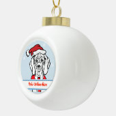 Christmas Great Dane Typ Keramik Kugel-Ornament (Rechts)