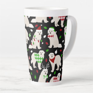 Christmas Great Pyrenees Dogs Latte Mug Milchtasse
