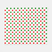 Christmas - Green and Red Polka Dots Pattern   Fleecedecke (Vorderseite (Horizontal))