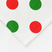 Christmas - Green and Red Polka Dots Pattern   Fleecedecke (Ecke)