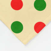 Christmas - Green and Red Polka Dots Pattern   Fleecedecke (Ecke)