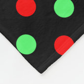 Christmas - Green and Red Polka Dots Pattern   Fleecedecke (Ecke)