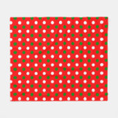 Christmas - Green and White Polka Dots Pattern   Fleecedecke (Vorderseite (Horizontal))