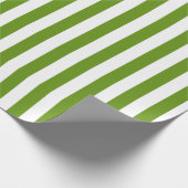 Christmas Green and White Striped Geschenkpapier (Ecke)