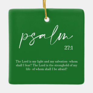 Christmas Green Bible Verse Keramikornament