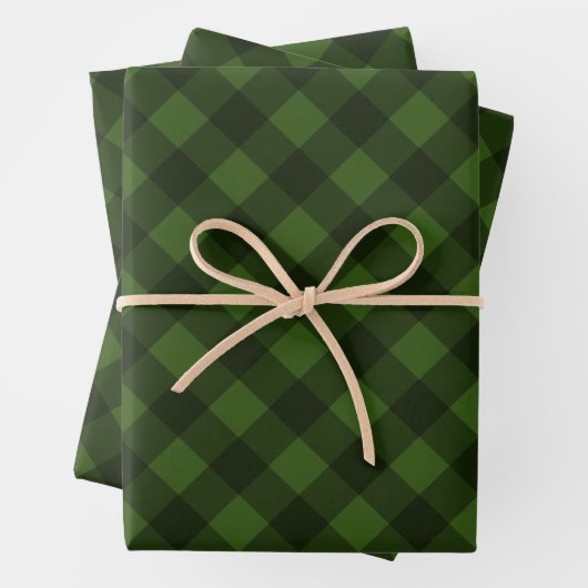 Christmas Green & Black Buffalo Kariert Geschenkpapier Set (Beispiel)