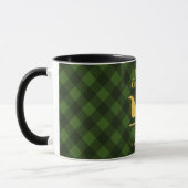 Christmas Green Black Buffalo Kariert Santa Sleigh Tasse (Links)