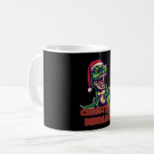 Christmas Green Dinosaurier | Dinosaurier-Design Kaffeetasse (Vorderseite Links)