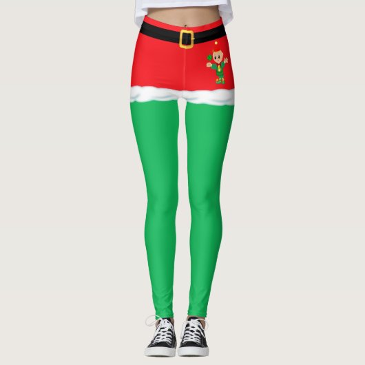 Christmas Green Elf Leggings (Vorderseite)