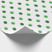 Christmas Green Foil Polka Dot Pattern Geschenkpapier (Ecke)