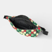 Christmas Green Geometry Puzzle Piece Muster Bauchtasche (Offen)