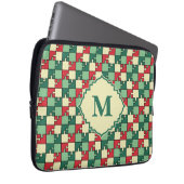 Christmas Green Geometry Puzzle Piece Muster Laptopschutzhülle (Vorne Rechts)