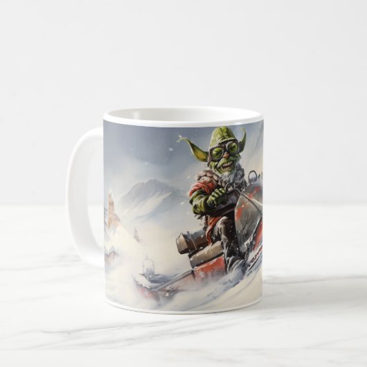 Christmas Green Goblin #5 beim Fahren mit einem Sc Kaffeetasse (Vorderseite Links)