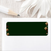 Christmas Green & Gold Frame Return Address Labels (Insitu)