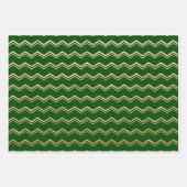 CHRISTMAS GREEN & GOLD URLAUB BÄUME ORNAMENTS GESCHENKPAPIER SET (Vorderseite 2)