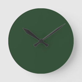 Christmas Green, Holiday Green, Solid Green,  Runde Wanduhr
