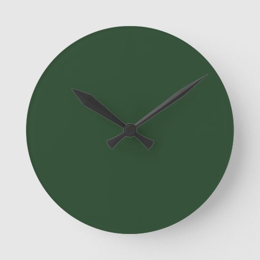 Christmas Green, Holiday Green, Solid Green,  Runde Wanduhr (Vorderseite)