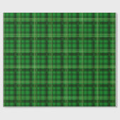 Christmas Green Kariert Geschenkpapier (Flach)